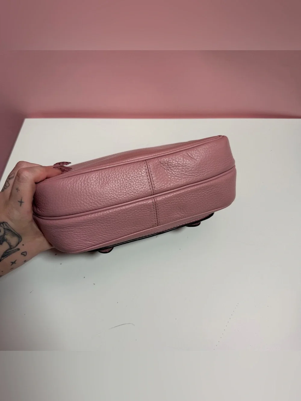 Pink Mauve Coach Lucy crossbody bag purse
